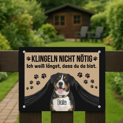 Metallschild Mockup Garten