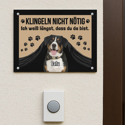 Metallschild Mockup Hauswand Petnovia