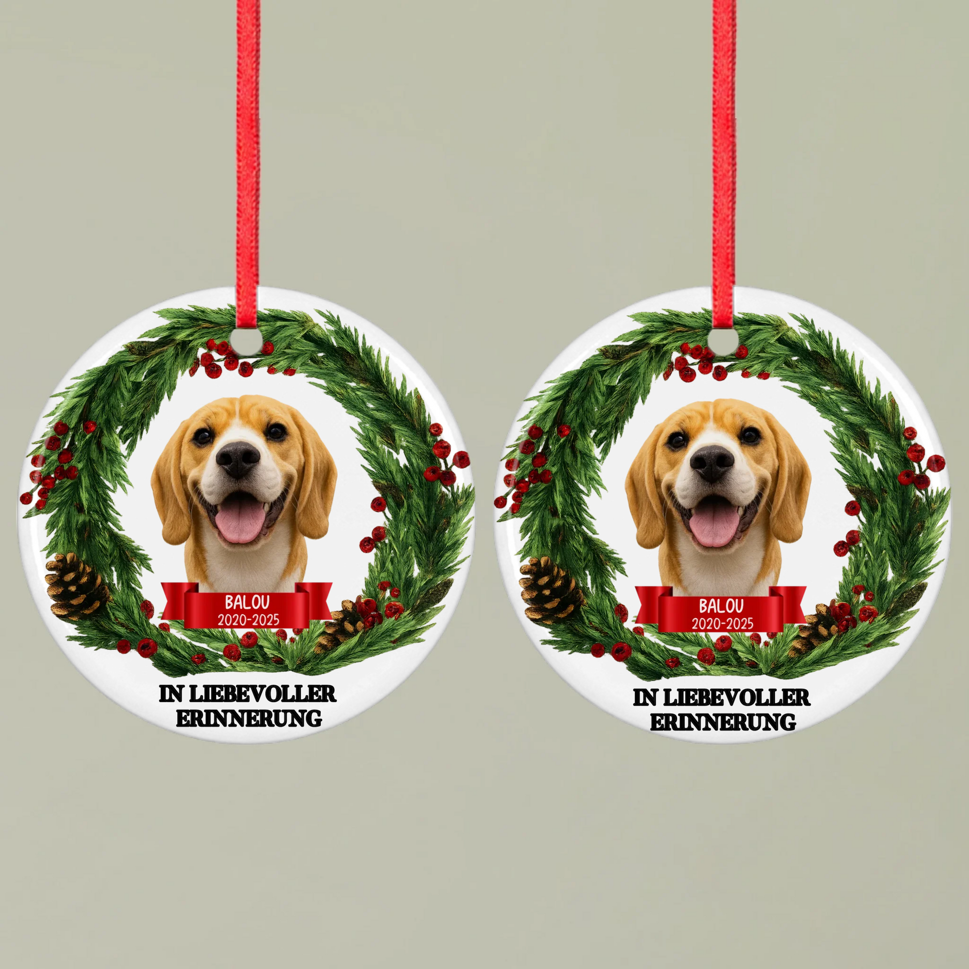 Ornament 1 Round double Mockup Pfotly