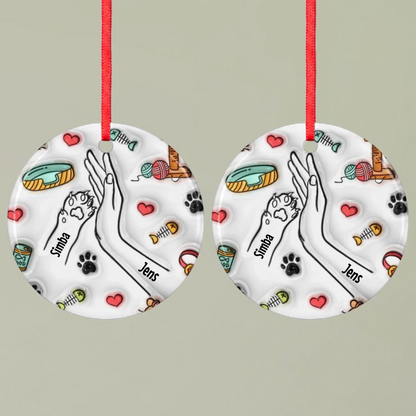 Ornament 1 Round double Mockup Pfotly