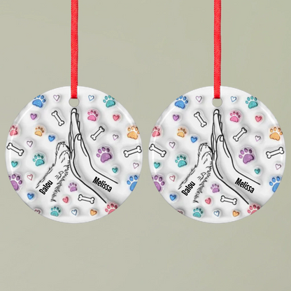 Ornament 1 Round double Mockup Pfotly
