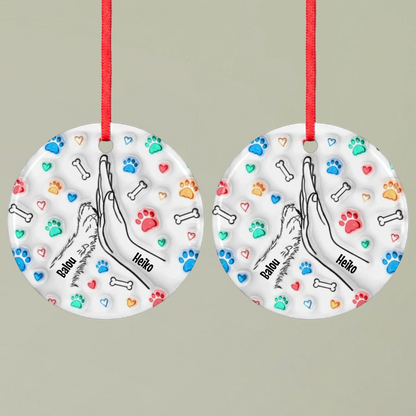 Ornament 1 Round double Mockup Pfotly
