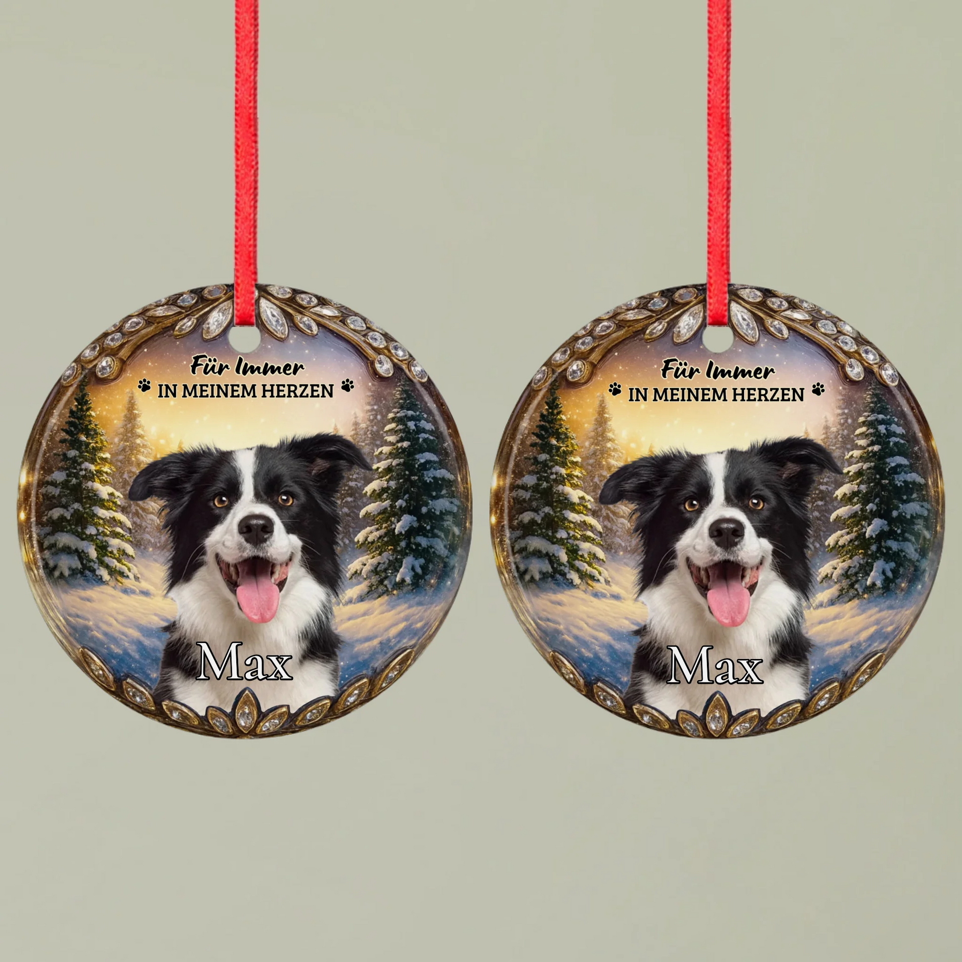 Ornament 1 Round double Mockup Pfotly