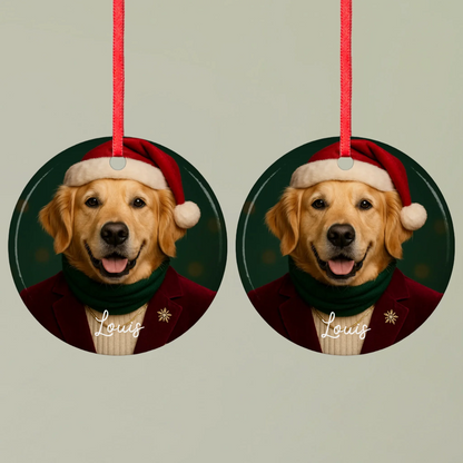 Ornament 1 Round double Mockup Pfotly