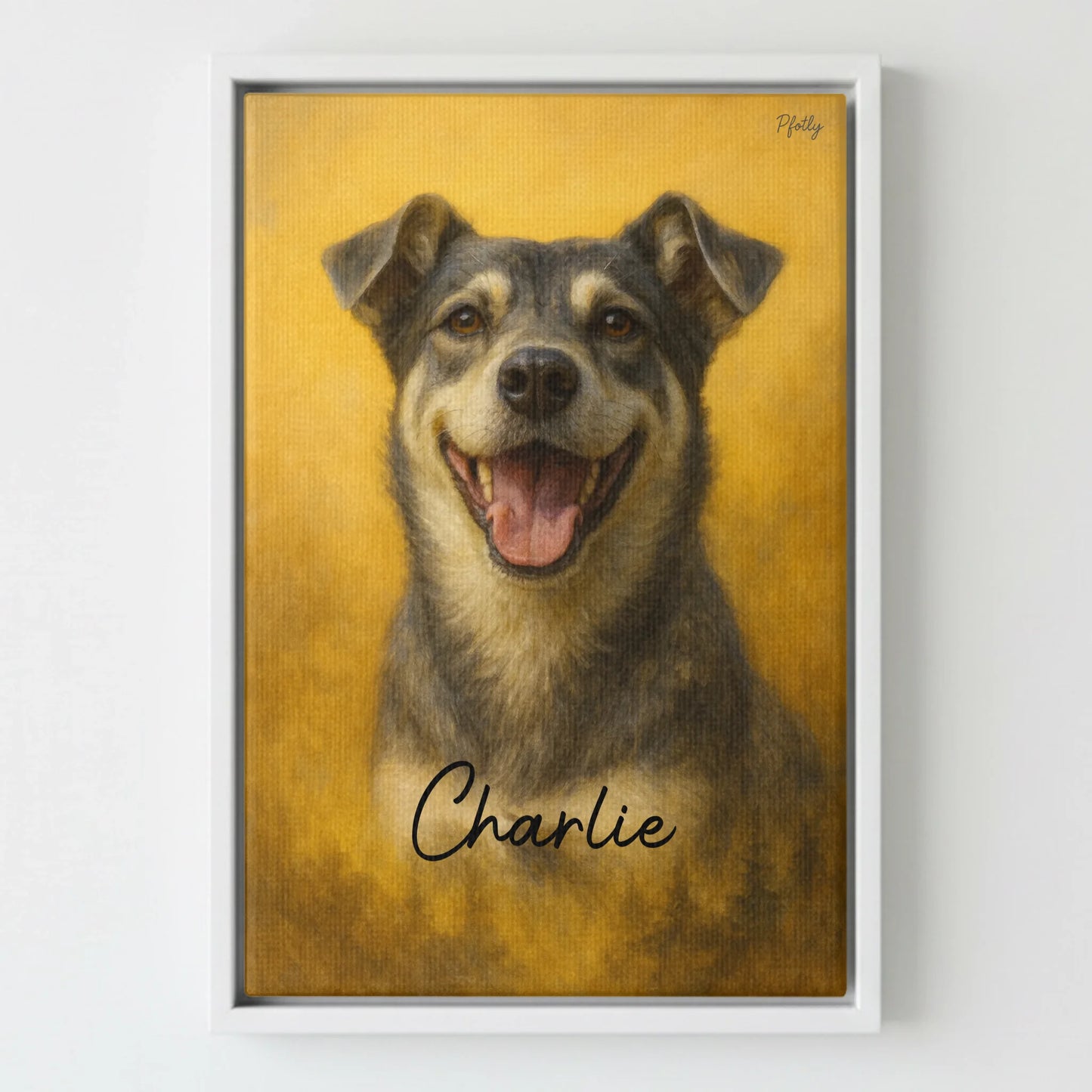 Framed Canvas White Mockup Frontal