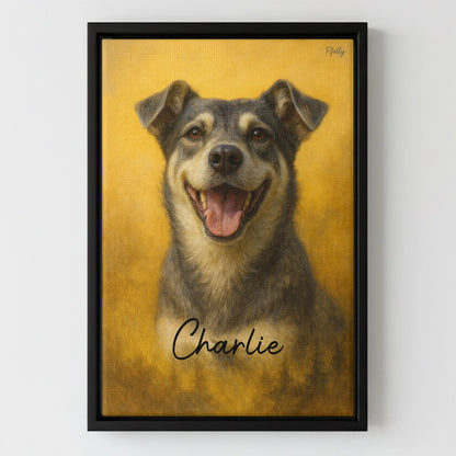 Framed Canvas Black Mockup Frontal