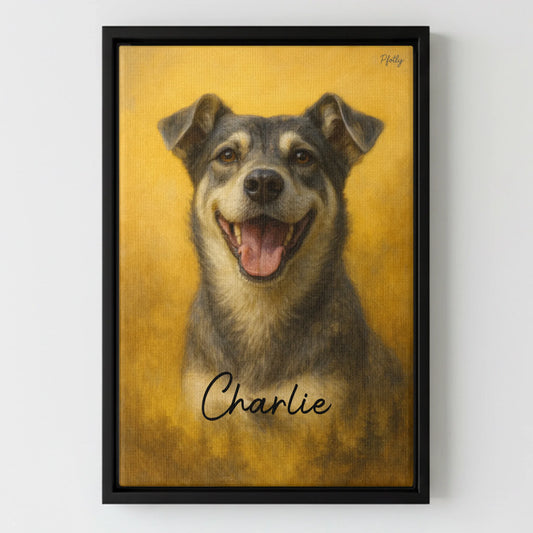 Framed Canvas Black Mockup Frontal