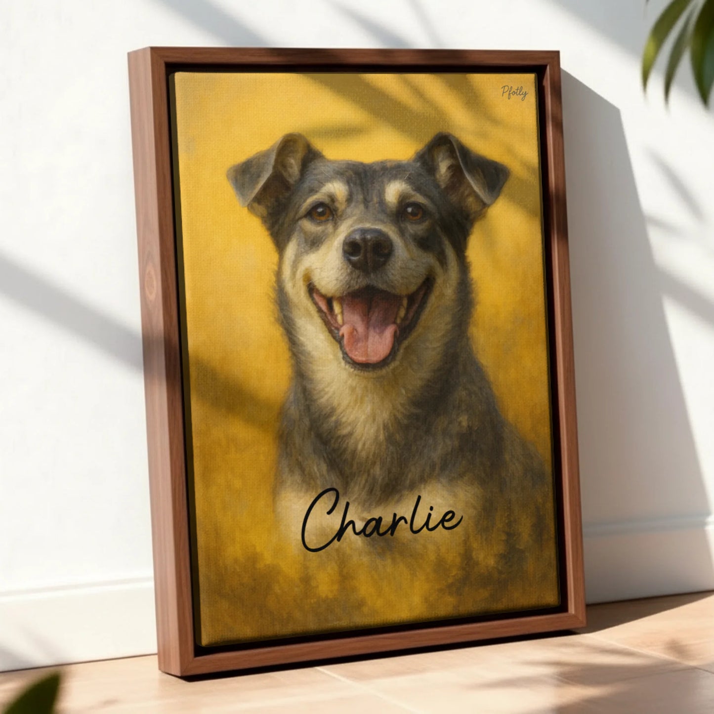 Framed Canvas Walnut Mockup Site