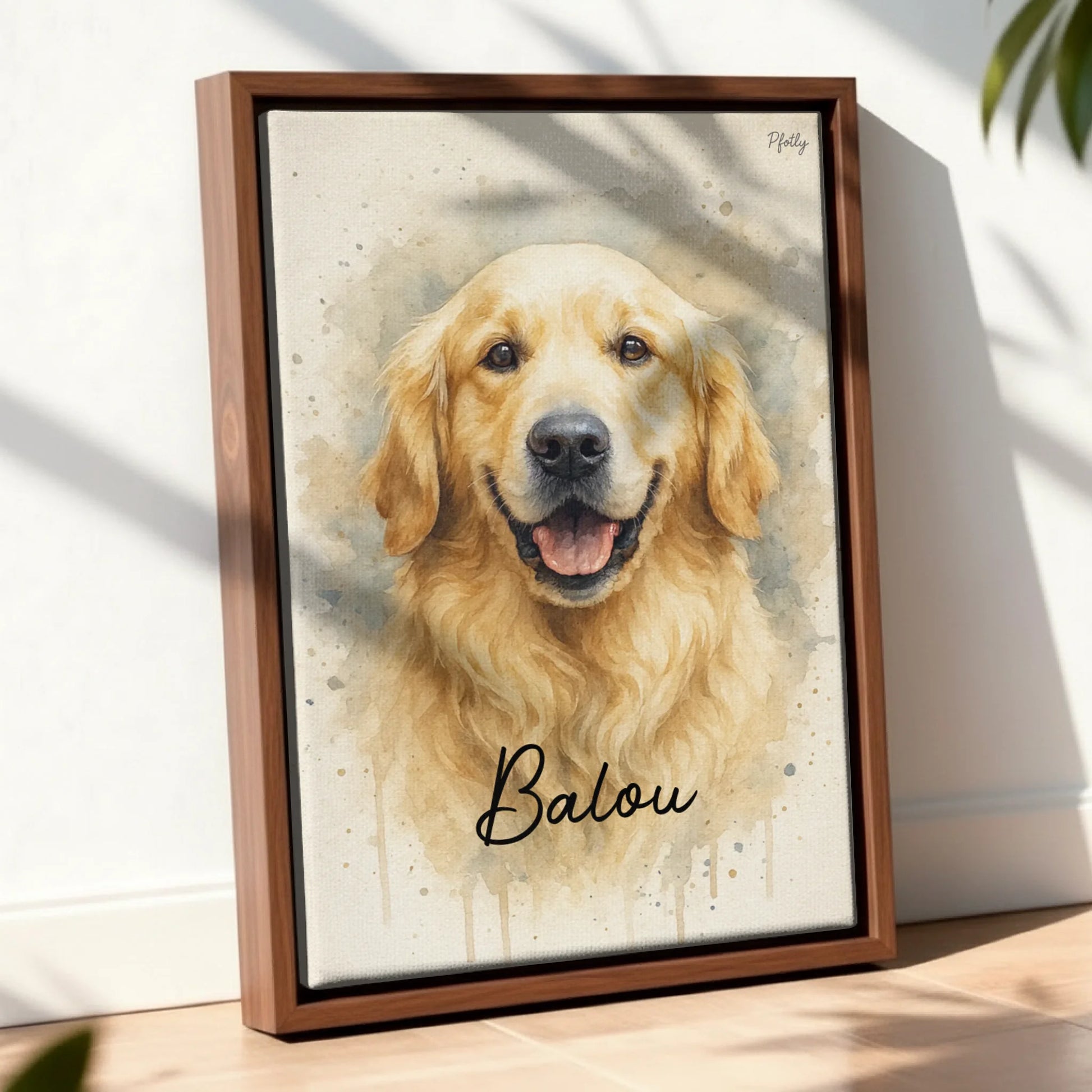 Framed Canvas Walnut Mockup Site