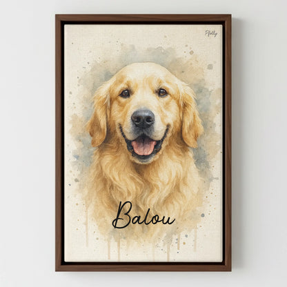 Framed Canvas Walnut Mockup Frontal