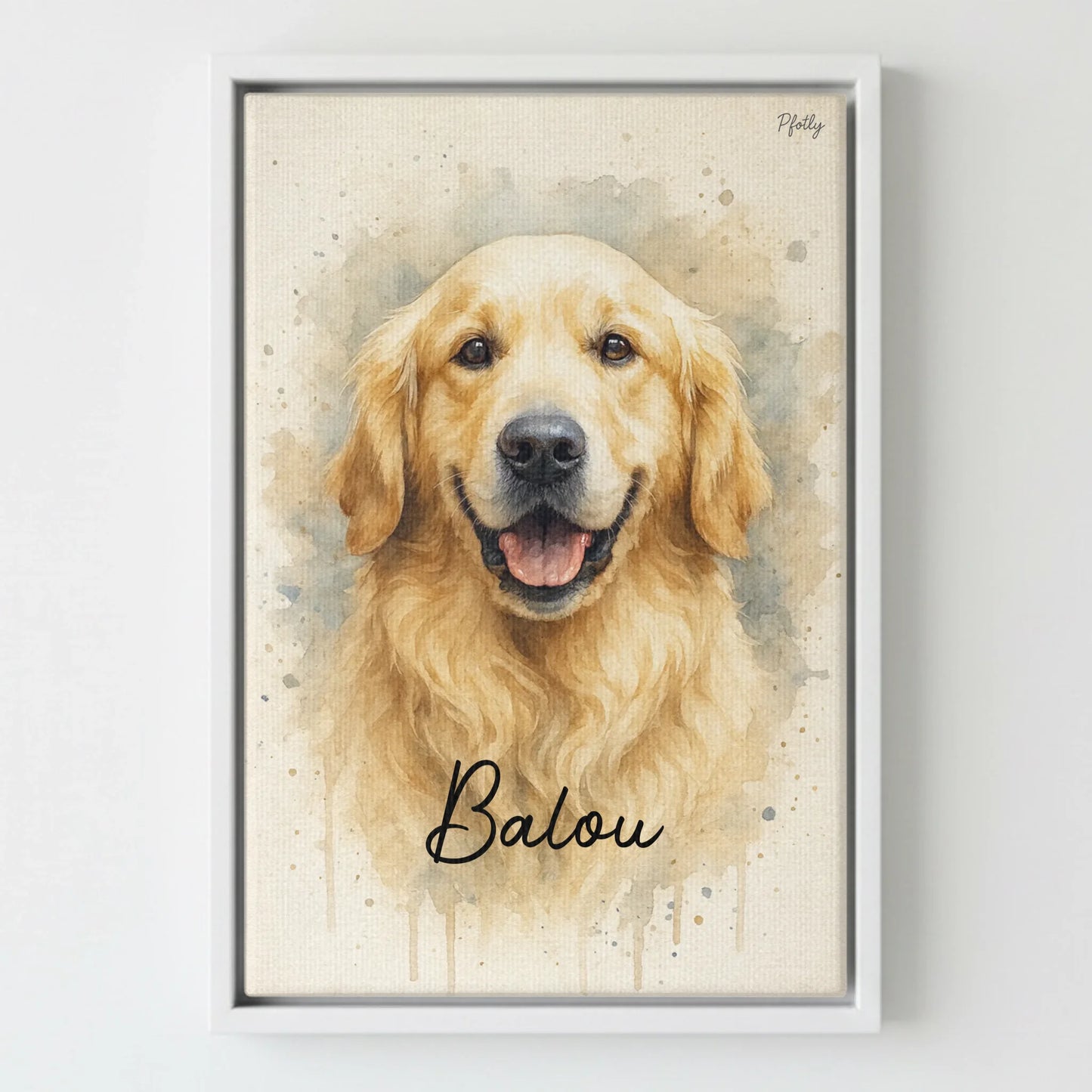 Framed Canvas White Mockup Frontal