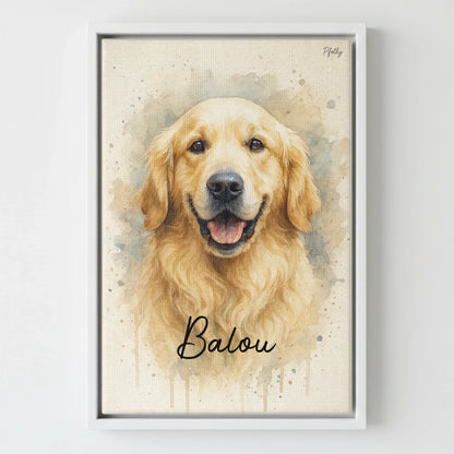 Framed Canvas White Mockup Frontal