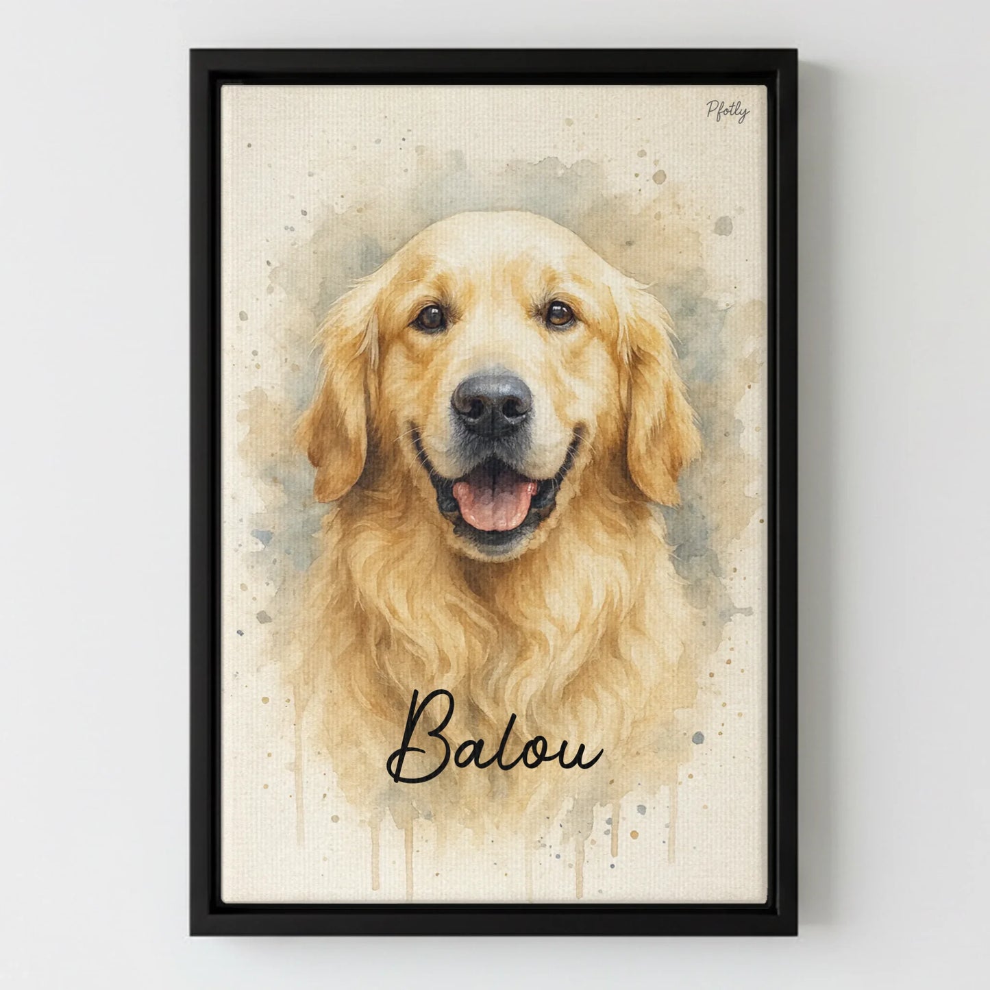 Framed Canvas Black Mockup Frontal