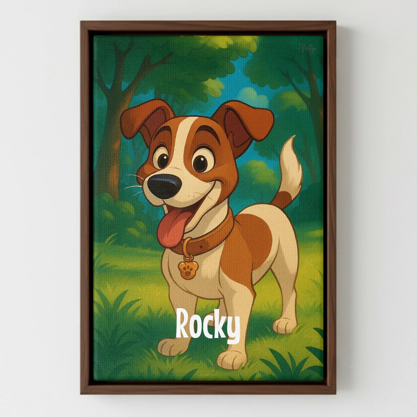 Framed Canvas Walnut Mockup Frontal