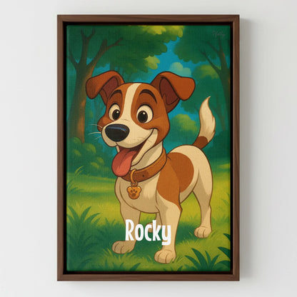 Framed Canvas Walnut Mockup Frontal