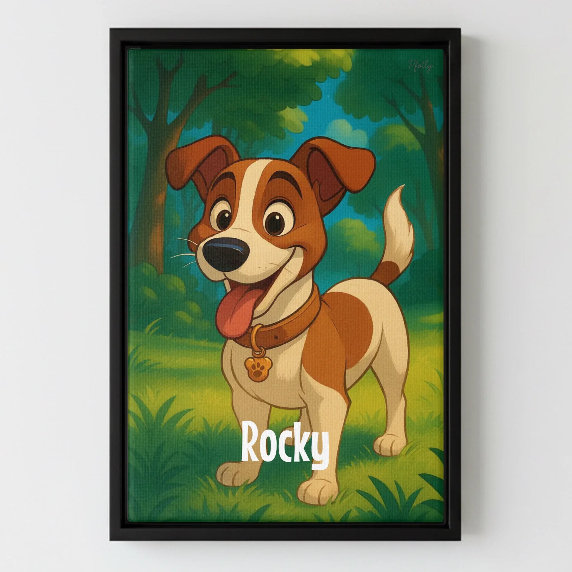 Framed Canvas Black Mockup Frontal