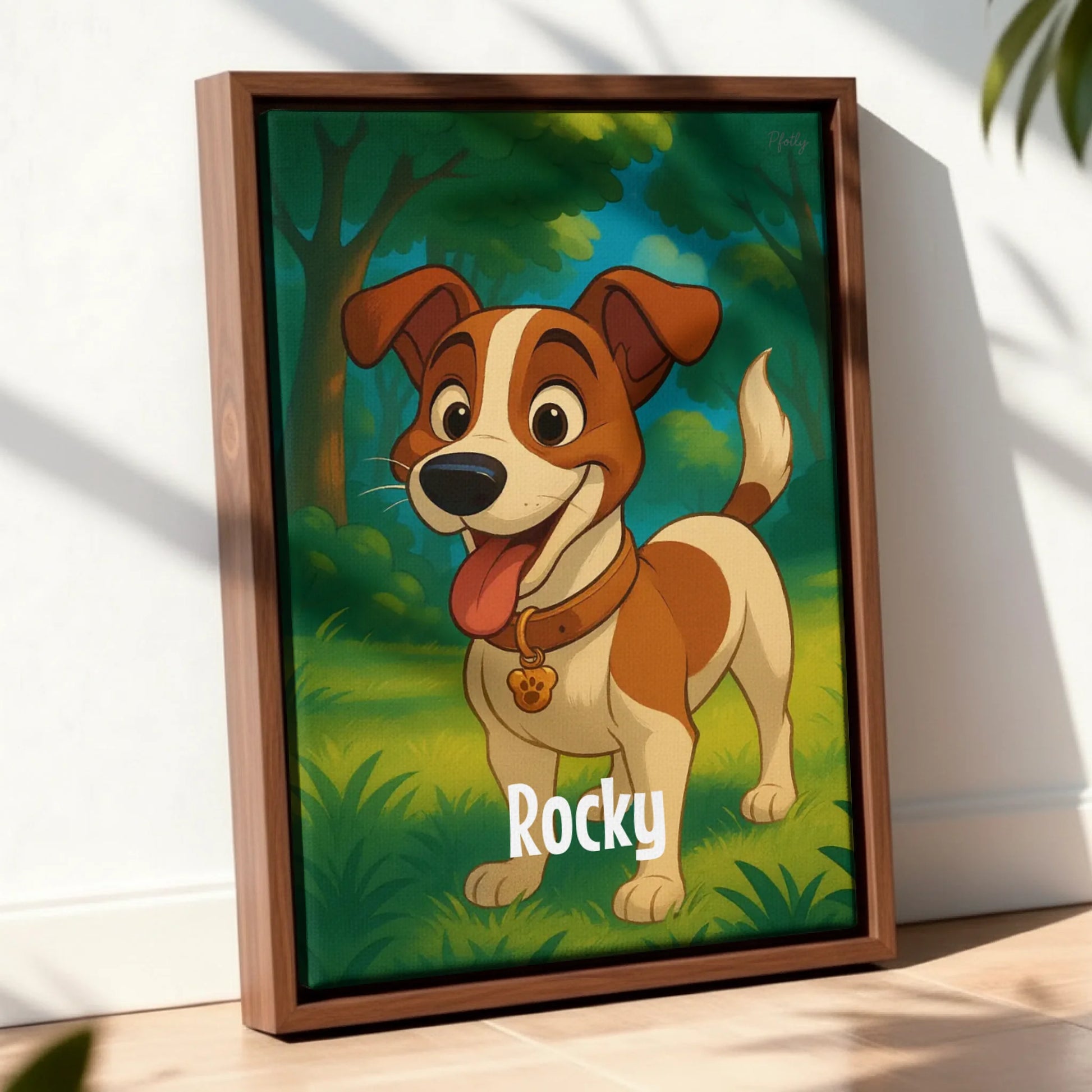 Framed Canvas Walnut Mockup Site